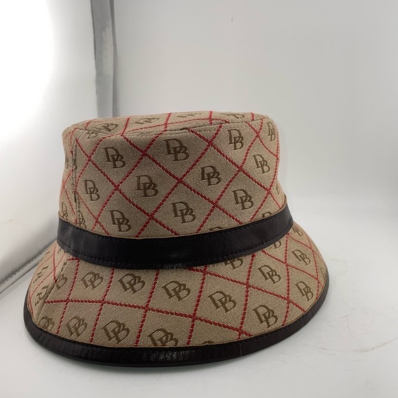 Dooney And Bourke Bucket Hat Leather Trim,Small / Bucket Tan / Db - Picture 10 of 10